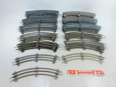 34x Märklin Piste 0 Bastler-Gleis pour Électrique Fonctionnement : 8er+12er Rond - Photo 1/4