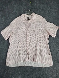 Hugo Boss Regular Fit Pure Linen Button Down Palm Pattern Shirt Men XXL Beach - Picture 1 of 12
