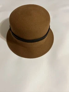 Vtg Galliano Sorbatti Ladies Brown Color 100% Wool Hat Made in Italy One Size - Picture 1 of 6