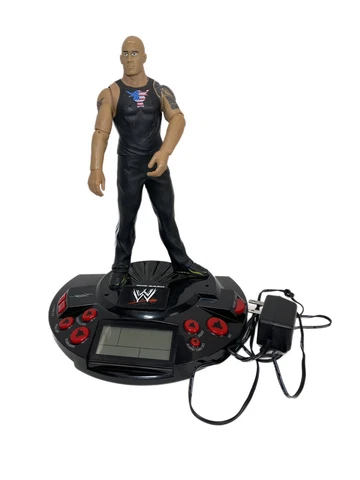 WWE WWF The Rock Wrestling Figure Alarm Clock Radio~Talks 2012 Works See VIDEO Cover