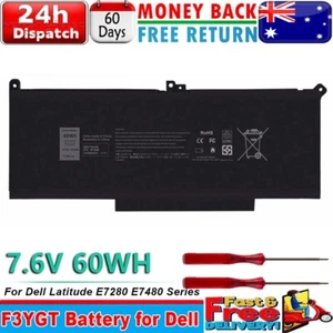 F3YGT DM3WC Battery For Dell Latitude 12 13 14 7280 7290 7380 7390 7480 7490 - Picture 1 of 11