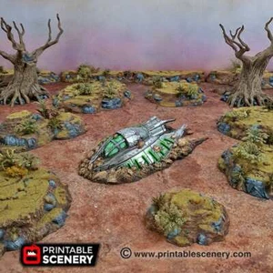 UFO Crash - Apocalyptic Terrain - Tabletop Terrain Gaslands Apocalyptic - Picture 1 of 8