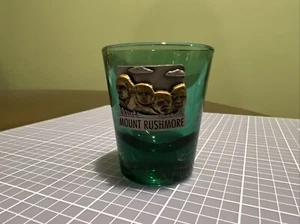 Mount Rushmore Shot Glass 2.5" Green & Pewter - Picture 1 of 7