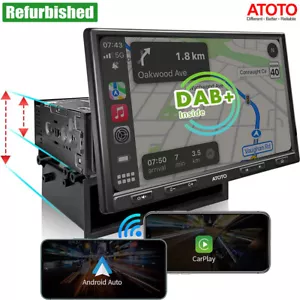 ATOTO F7XE 10.1 Zoll Autoradio 1 DIN DAB GPS NAVI Wireless CarPlay &Android Auto - Bild 1 von 12