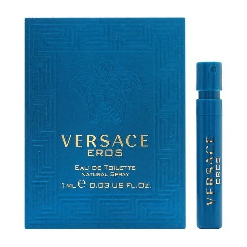 1 frasco de muestra VERSACE EROS Colonia para hombres 0,03 oz 1 ml eau de toilette spray Foto 1 de 1