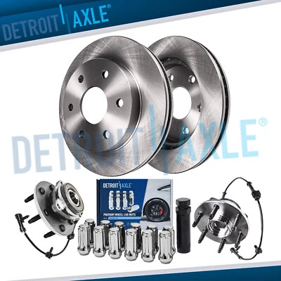 12'' Front Disc Rotor Wheel Hub 12pc Lugnuts w/key for Express 1500 2500 Tahoe — 第 1/4 张图片