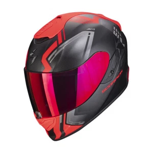 Casco Scorpion Exo 1400 air CORSA rosso red helmet fiber double ring racing - Bild 1 von 3