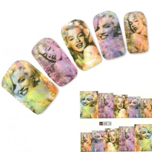 Nagel Sticker Aufkleber Marilyn Monroe Nail Art Nägel Fuß Water Decal - Picture 1 of 2