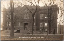 1910s PERU STATE COLLEGE Nebraska RPPC Postcard "New Administration Building"