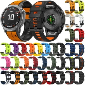 For Garmin Fenix 8 7 7X 6 X Epix Pro Instinct Quickfit Silicone Strap Watch Band - Picture 1 of 183