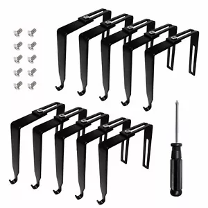 10PCS Cubicle Hangers Universal Partition Metal Hooks Office Door Mirror Hook - Picture 1 of 7