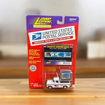 Johnny Lightning USPS Dramatic Dinosaur Series 1955 Chevy Cameo W/ Stamp Replica - Image 1 of 4