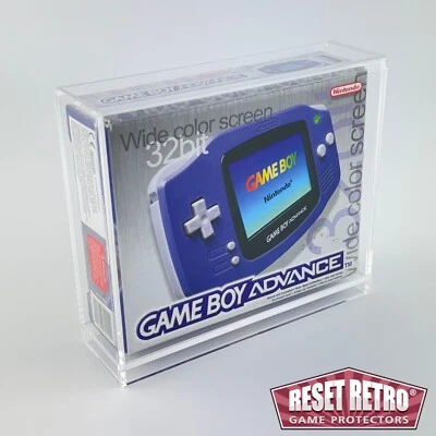 RESET RETRO Custodia in acrilico adatta per console Game Boy Advance IMBALLO ORIGINALE custodia protettiva UV protector