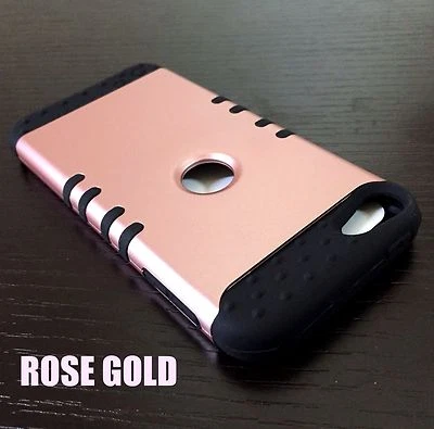 iPod Touch 5th 6th 7th Gen - HYBRID HIGH IMPACT ARMOR CASE COVER ROSE GOLD BLACK - Image 1 of 4