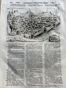 Urbino Città Del Piceno Posta In Mote By Alphonsus Lasor At Varea 1713 - Picture 1 of 6