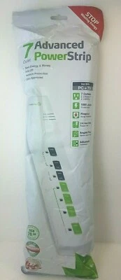 TRICKLE STAR~TS1104~7 Outlet Advanced Power Strip~Energy Saving~Use w/ TV & PC  - Image 1 of 4