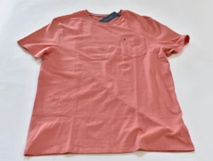 Tommy Hilfiger Herren T-Shirt Größe Lachs Meliert - Neu mit Etikett - Größe M - Tasche - Bild 1 von 3