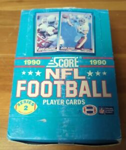 1990 NFL SCORE Football Series 2 Wax Box Trading Cards Joe Montana, Bo Jackson