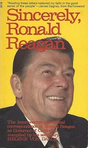 SINCERELY, RONALD REAGAN-PAPERBACK BOOK-1976-LETTERS FROM RONALD REAGAN - Picture 1 of 2