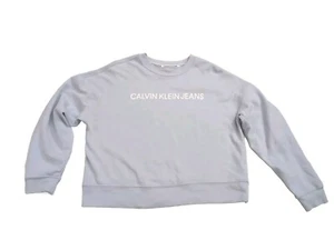 Calvin Klein Jeans Crop Top Pullover, Größe L, grau - Bild 1 von 6