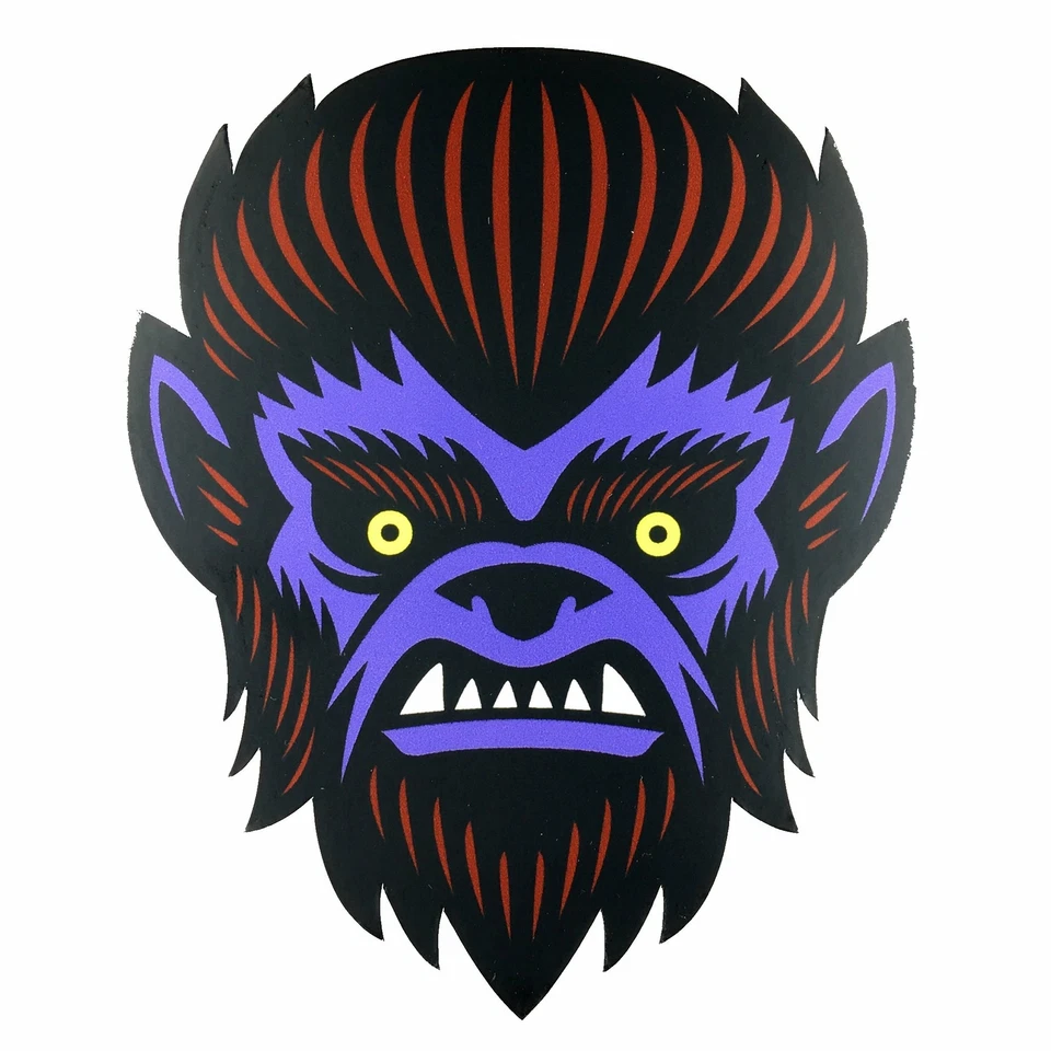MONSTEROLOGIST Wolf Man head sticker | Wolf Man | horror