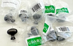 Lote 9 Perillas Tiradores de Cajón GlideRite Negro 5417-ORB-1 7/8" Redondas 849376001859 - Imagen 1 de 6