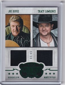 Joe Diffie/Tracy Lawrence 2014 Panini Country Combo Material Green MC-JT, 44/49