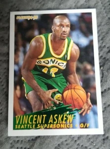 1994-95 Fleer Seattle Supersonics Basketball Card #210 Vincent Askew - Picture 1 of 2