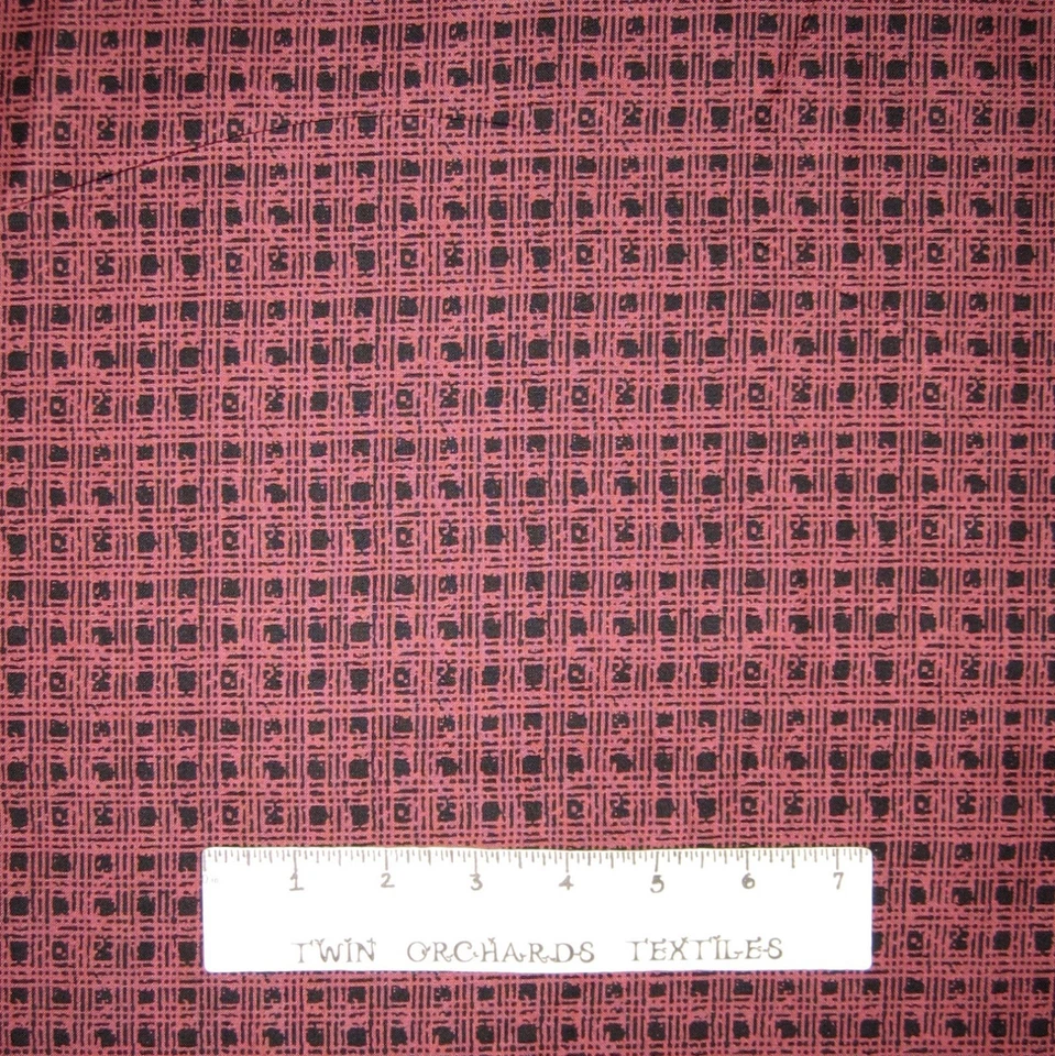 Tela a cuadros - Mt Vernon Colonial Revival Rust & Black - Northcott OOP YARD Foto 1 de 1