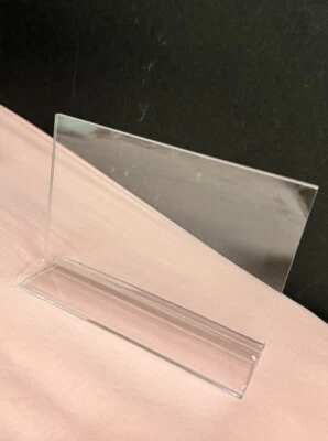 Horizontal Double-Sided Stand Up Sign/photo Holder, 6 Count Clear, 7 in W - Image 1 of 4