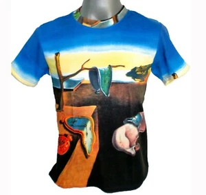Orologio Morbido Dalì Persistenza della Memoria Surrealismo Stampa Belle Arti Uomo T-shirt Top - Foto 1 di 7