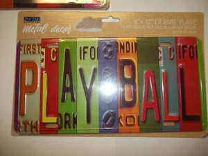 NOS Schild der Zeit Metall Dekor 6" x 12" Nummernschild "Spielball" - Bild 1 von 2