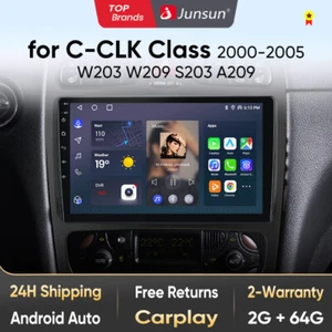 CarPlay Android 13 Car Stereo Radio GPS Navi WIFI For Benz C/CLK Class W203 W209 - Picture 1 of 19