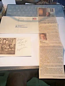 RALPH MORSE SIGNED INDEX CARD PHOTOGRAPHER NAZI SURRENDER - Picture 1 of 10