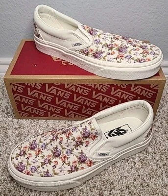 Zapatos Vans Clásicos Sin Cordones De Colección Floral Malvavisco Unisex Para Hombre 4.5 Para Mujer 6 Foto 1 de 4
