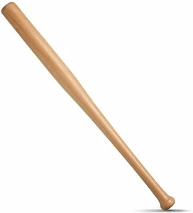 Wooden Baseball Bat Heavy Duty Rounders Softball Wood Hardwood Solid Stick 62 cm - Picture 1 of 5