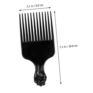 Afro comb with black fist plastic African hair large plastic pik professional - Picture 1 of 3