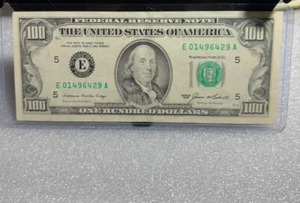 Uncirculated Crisp 1985 $100 Dollar Low #’d Error Note W/Ink Bleeds Excellent $ - Picture 1 of 23