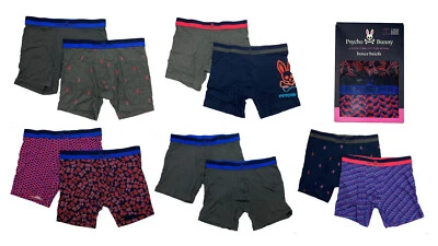 Calzoncillos boxer Psycho Bunny para hombre punto Pima algodón - Paquete de 2 talla M L XL nuevos con caja Foto 1 de 4