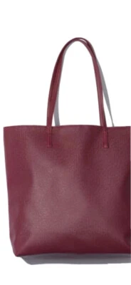 Nordstrom Beauty Maroon Faux Leather Shoulder Tote Bag Shopper Beach Travel NWT - Image 1 of 3