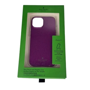 Kate Spade Dark Raspberry Glitter iPhone 15 Case - Picture 1 of 6