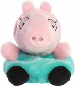 New Aurora® Playful Peppa Pig™ Daddy Pig Palm Pals™ Stuffed Animal - 4 Inches - Picture 1 of 4