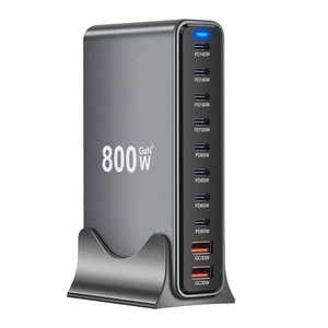 Cargador 800W USB-C GaN 10 en 1 Bloque de Carga Doble 140W PD + Doble 100W PD PPS +... - Imagen 1 de 6
