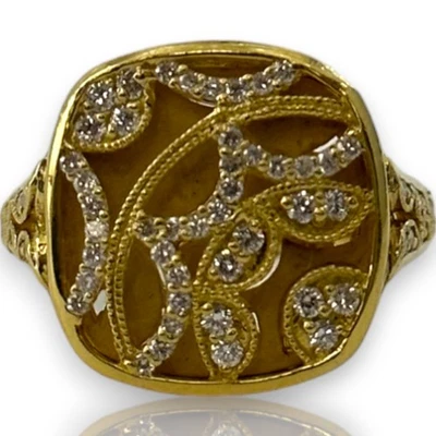 Tacori Champagne Sunset 18kt Yellow Gold Diamond Cocktail Fashion Ring Size 6.25 Foto 1 de 4