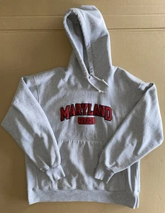 Sudadera con Capucha Pullover XL De Colección Maryland Terrapins Campeón de Fútbol Tejido Inverso - Imagen 1 de 7