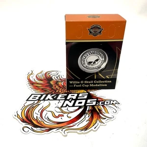 NEW Harley Dyna Softail XL Willie G Skull Fuel Gas Cap cover Medallion 99670-04 - Bild 1 von 6