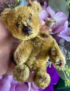 Antiker Schuco Parfum Teddybär 5 Zoll braun 20er Jahre Glasflakon mit Korken Sofortkauf! - Bild 1 von 16