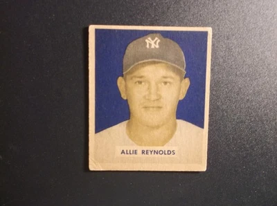 1949 Bowman Gum Baseball Allie Reynolds Card # 114 - Image 1 of 2