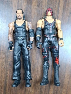 WWE Basic Series Kane And Undertaker Set Wrestling Action Figure Lot Mattel - Image 1 of 4