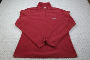 Pullover The North Face para mujer grande rojo polar cuarto cremallera aire libre senderismo - Imagen 1 de 6